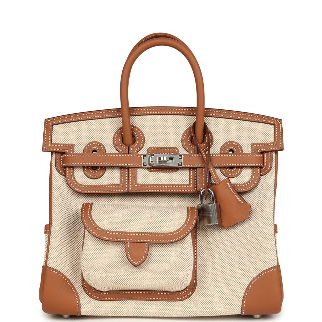 hermes-birkin-25-cargo-ecru-beige-toile-h-and-gold-swift-palladium-hardware