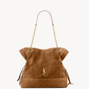 SAINT LAURENT JAMIE SHOPPING in suede-CARAMEL COGNAC