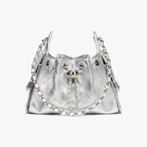 CHANEL 25 Mini Handbag-silver