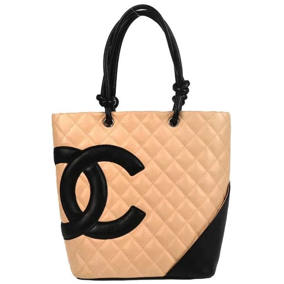 chanel-beige-calfskin-cambon-ligne-tote-handbag