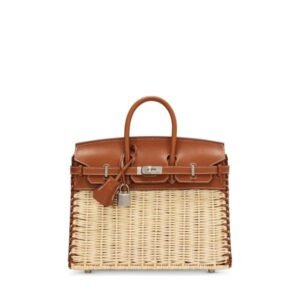 【Master-quality】Hermès Picnic Birkin Sellier 25 Gold Swift Palladium Hardware