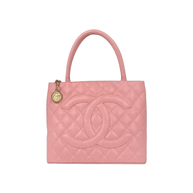 chanel-pink-caviar-medallion-tote-handbag