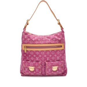 【Master quality】Louis Vuitton Fuchsia Pink Denim  Baggy GM